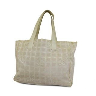 シャネル(CHANEL)の【4hb1902】シャネル トートバッグ/ニュートラベル/ナイロン/ホワイト/ゴールド金具 【中古】レディース(トートバッグ)