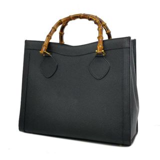 Gucci - 【4hb1942】グッチ トートバッグ/バンブー/002 115 0260/レザー/ブラック/ゴールド金具 【中古】 レディース