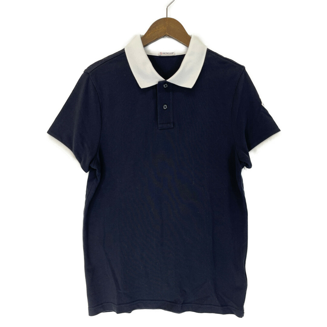 MONCLER(モンクレール)のモンクレール ネイビー MAGLIA POLO MANICA CORTA 半袖ポロシャツ M メンズのトップス(その他)の商品写真