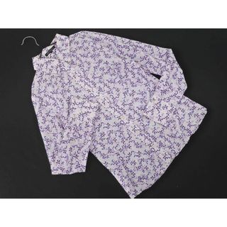 ニジュウサンク(23区)の23区 総柄 シャツ size38/白ｘ紫 ■◇ レディース(シャツ/ブラウス(長袖/七分))