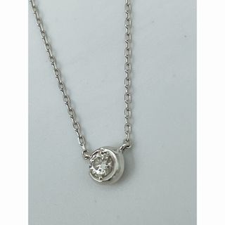 スタージュエリー(STAR JEWELRY)のスタージュエリー　ムーンセッティング　ネックレス　K18WG ダイヤ0.04(ネックレス)