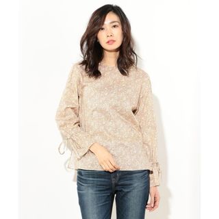 J.PRESS LADIES リバティプリント 袖リボンブラウス ¥19,800