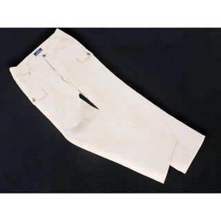 バーバリーブルーレーベル(BURBERRY BLUE LABEL)のバーバリーブルーレーベル リネン混 カーゴ パンツ size38/白 ■◇ レディース(ワークパンツ/カーゴパンツ)