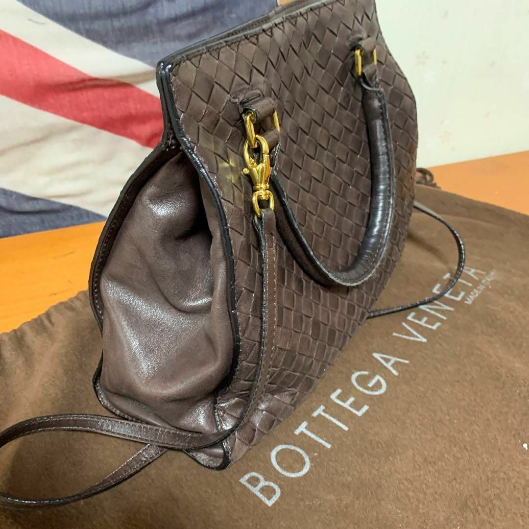 Bottega Veneta(ボッテガヴェネタ)のボッテガヴェネタ 2wayショルダードバッグ  ラムレザーブラウン レディースのバッグ(ショルダーバッグ)の商品写真