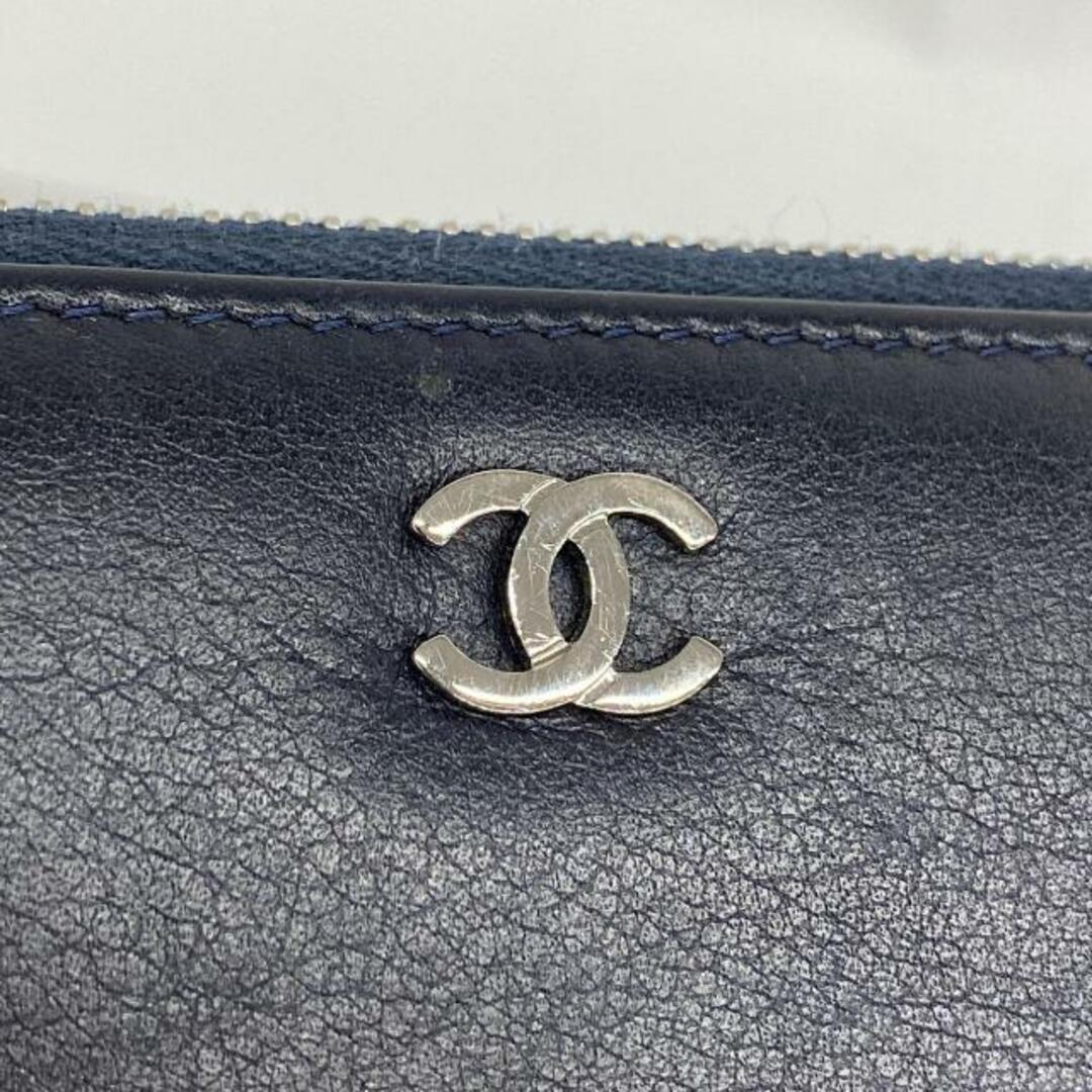 CHANEL(シャネル)の【4hb2016】シャネル 長財布/レザー/ブラック/シルバー金具 【中古】 レディース レディースのファッション小物(財布)の商品写真