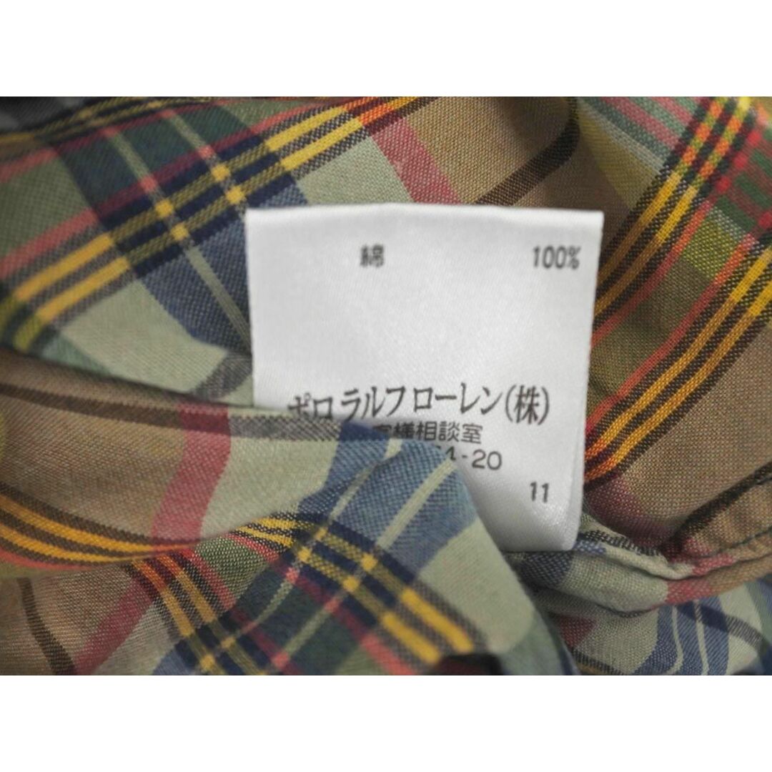 Ralph Lauren(ラルフローレン)のRalph Lauren ラルフローレン チェック シャツ size6/ベージュｘ青 ■◇ メンズ メンズのトップス(シャツ)の商品写真