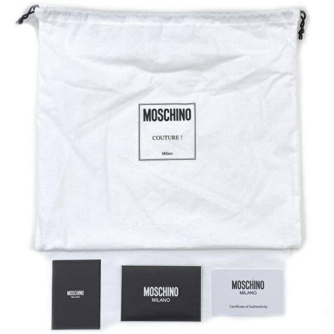 モスキーノ クチュール クラッチバッグ ブラック ブラウン 2A 8444 8210 2001 未使用 新品 レザー Sランク MOSCHINO COUTURE! クマ ストラップ付 プリント 熊 THIS IS NOT レディースのバッグ(ハンドバッグ)の商品写真