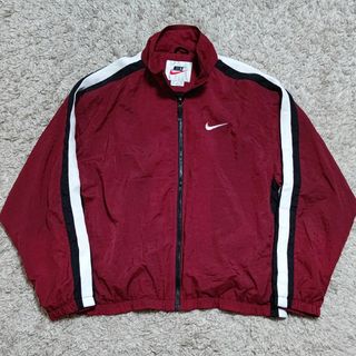 90s NIKE ナイキ ナイロンジャケット ビッグスウッシュ デカロゴ