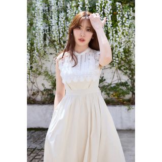 ハーリップトゥ(Her lip to)のherlipto Grace Cotton-Blend Long Dress(ロングワンピース/マキシワンピース)