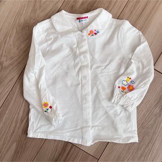 ミキハウス(mikihouse)のミキハウス　長袖刺繍ブラウス90(Tシャツ/カットソー)