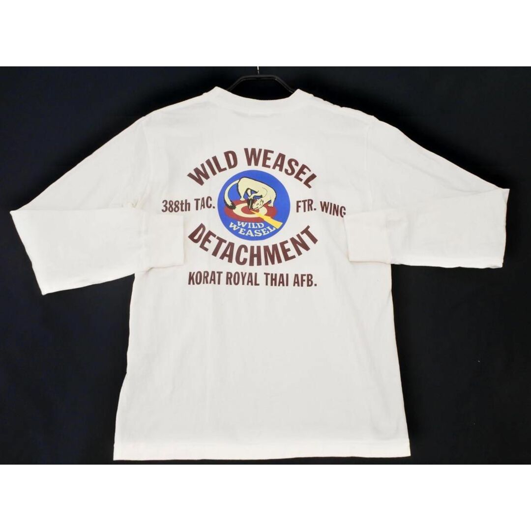 Buzz Rickson's(バズリクソンズ)のBuzz Rickson's バズリクソンズ プリント 長袖 Tシャツ sizeS/白 ■◇ メンズ メンズのトップス(Tシャツ/カットソー(七分/長袖))の商品写真
