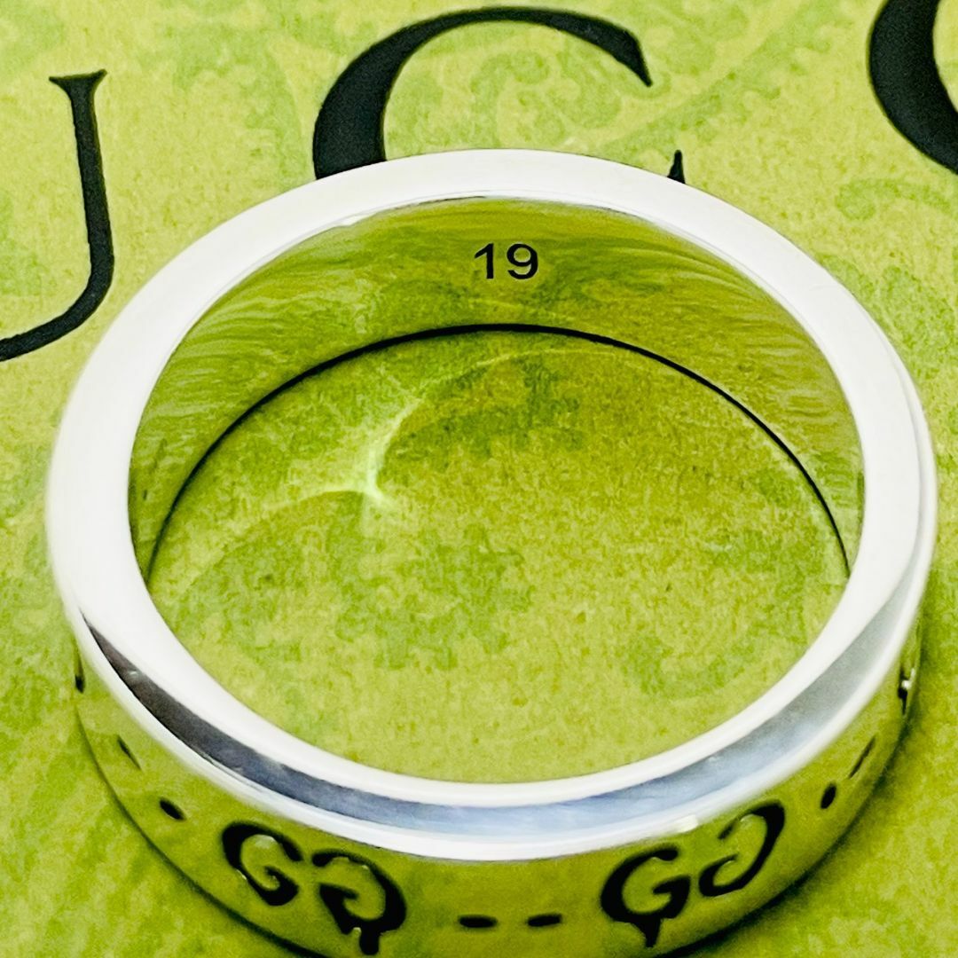 Gucci(グッチ)の約18号 グッチ ゴースト リング シルバー ミディアム GUCCI★877 メンズのアクセサリー(リング(指輪))の商品写真