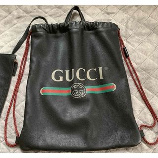 Gucci - グッチ レザーナップサック リュックサック