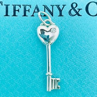 ティファニー(Tiffany & Co.)のティファニー ハートキー ダイヤ ネックレストップ シルバー★823(チャーム)