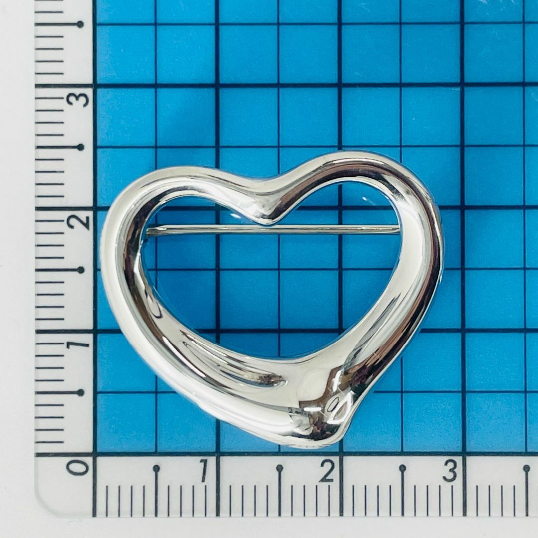 Tiffany & Co.(ティファニー)の美品 ティファニー オープンハート ブローチ シルバー ★864 メンズのアクセサリー(その他)の商品写真