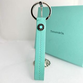 ティファニー(Tiffany & Co.)のTIFFANY&Co. ティファニー ブルー レザー キーリング 美品 ct1(キーホルダー)