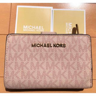 Michael Kors - マイケルコース　二つ折り　財布　折り財布　ピンク　モノグラム