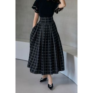 ハーリップトゥ(Her lip to)のChecked Jacquard Volume Skirt(ロングスカート)