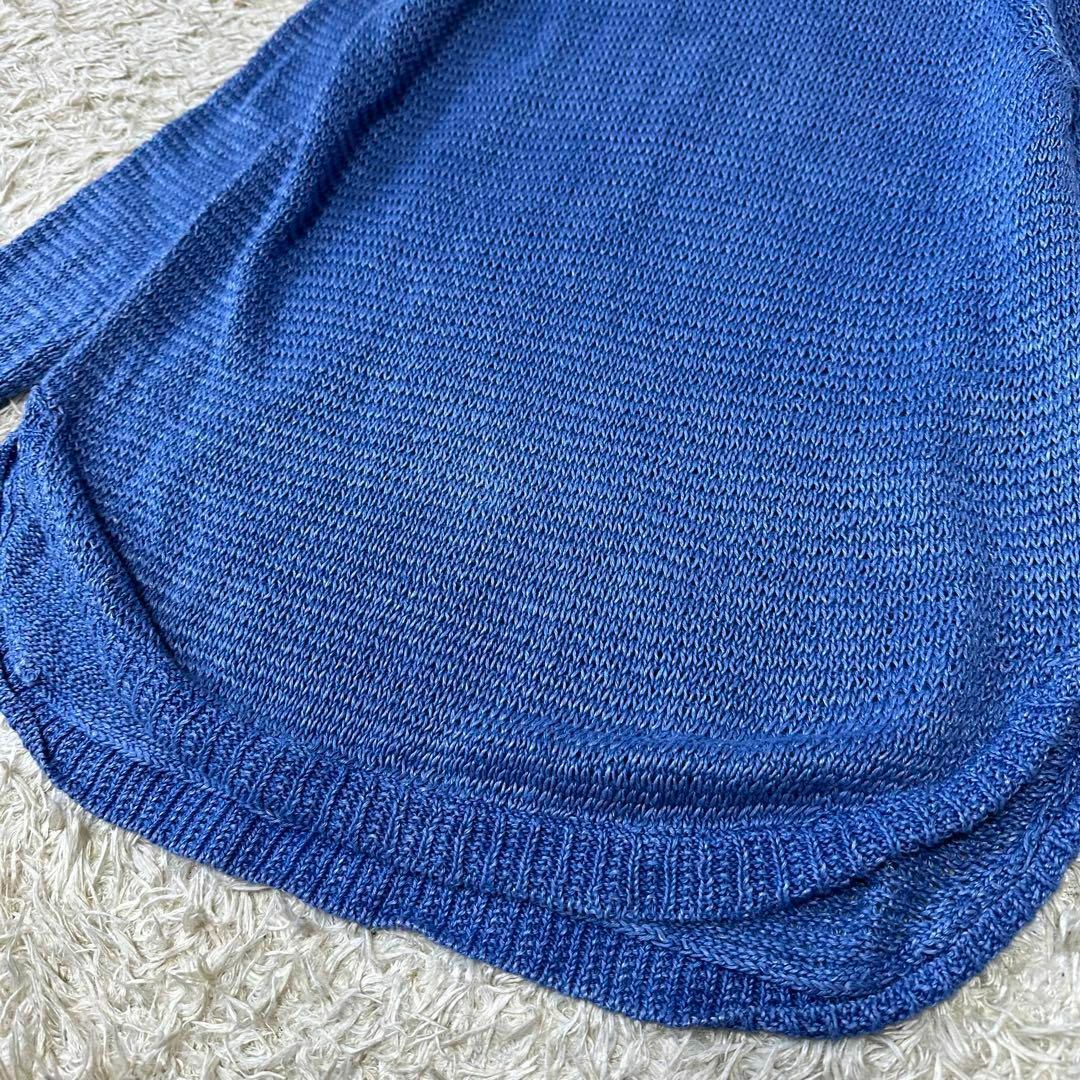 POLO Ralph Lauren 現行タグ リネン 麻 サマーニット ブルー POLO Ralph Lauren 現行タグ リネン 麻 サマーニット ブルー