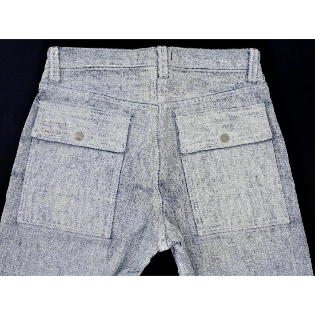 JOHNBULL(ジョンブル)のjohnbull ジョンブル ボタンフライ ブッシュパンツ ワーク デニムパンツ sizeS/紺ｘ白 ■■ メンズ メンズのパンツ(デニム/ジーンズ)の商品写真
