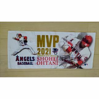 訳あり　新品　MLB　エンゼルス　大谷翔平　MVP　フェイスタオル ドジャース(記念品/関連グッズ)