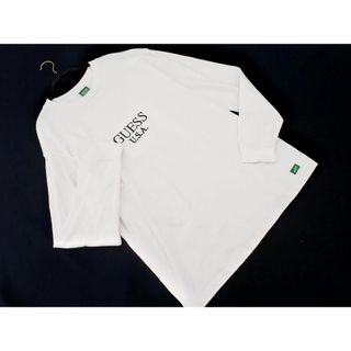 ゲス(GUESS)のGUESS ゲス GREEN LABEL グリーンレーベル 刺繍 長袖 Tシャツ 白 ■◇ メンズ(Tシャツ/カットソー(七分/長袖))