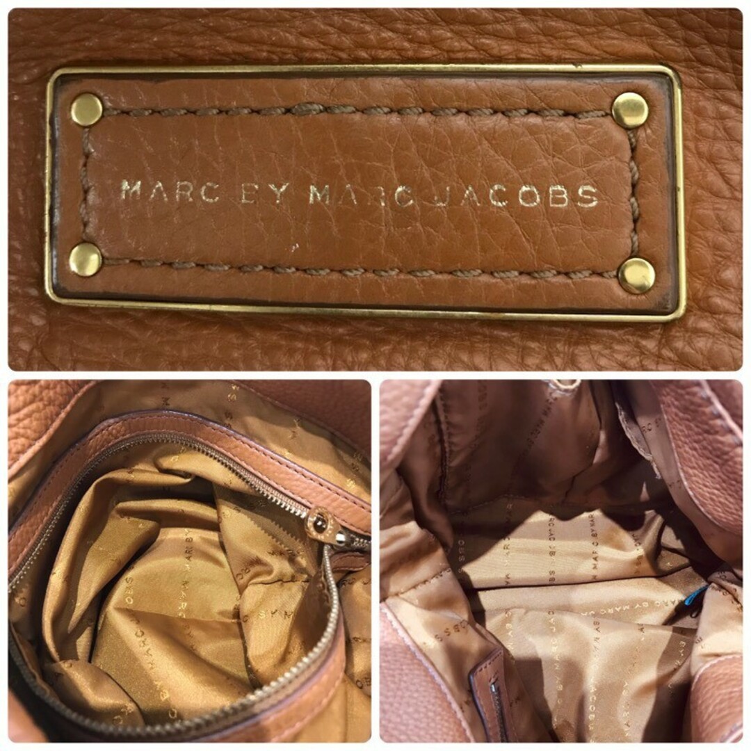 MARC BY MARC JACOBS(マークバイマークジェイコブス)のMARC BY MARC JACOBS マークジェイコブス 2WAYハンドバッグ M0001342D ブラウン 牛革 ソフトレザー 【中古品】 22403K646 レディースのバッグ(ショルダーバッグ)の商品写真