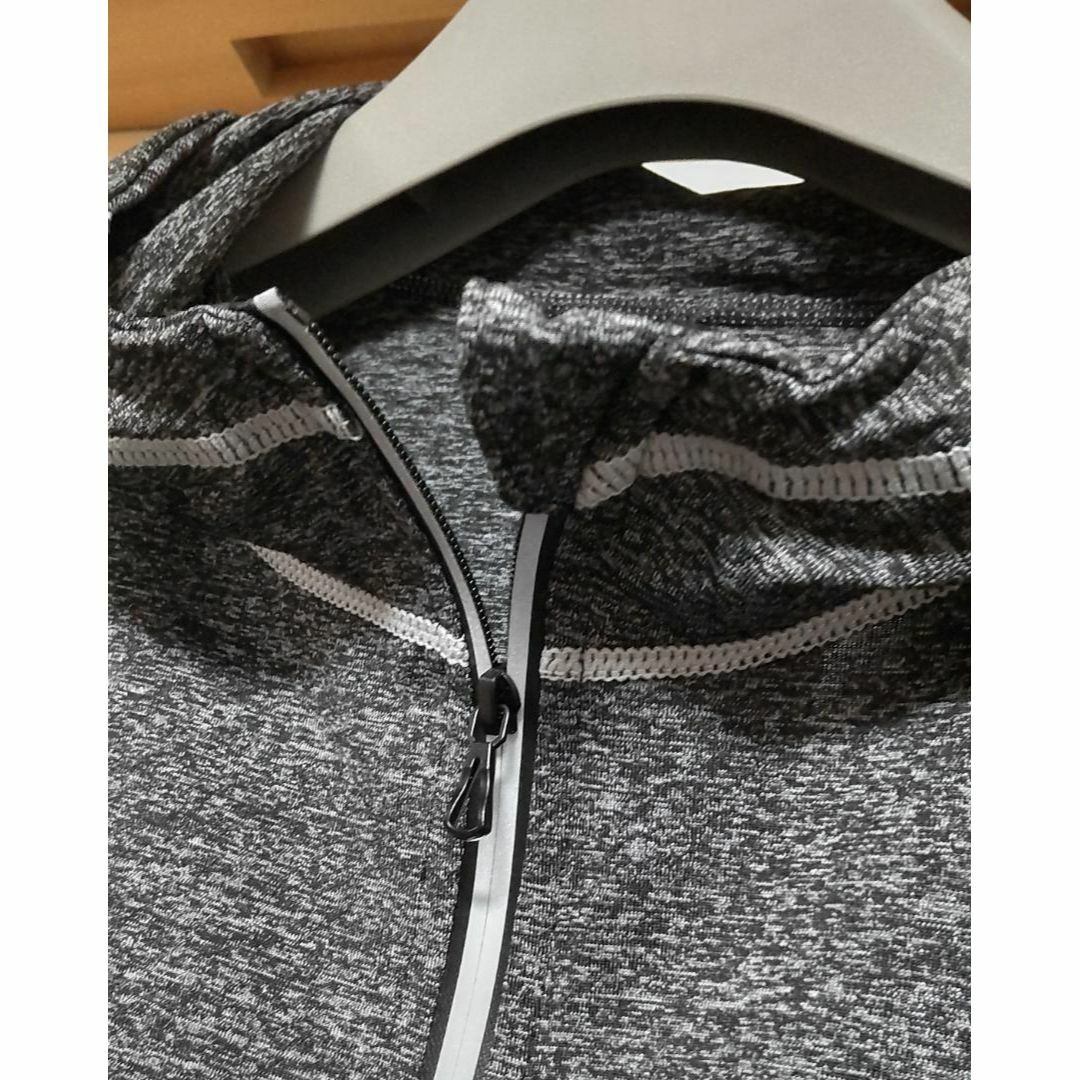 特価【新品】トレーニングジャケット フード＜グレー杢＞M ジャージ トラック 灰 メンズのトップス(ジャージ)の商品写真
