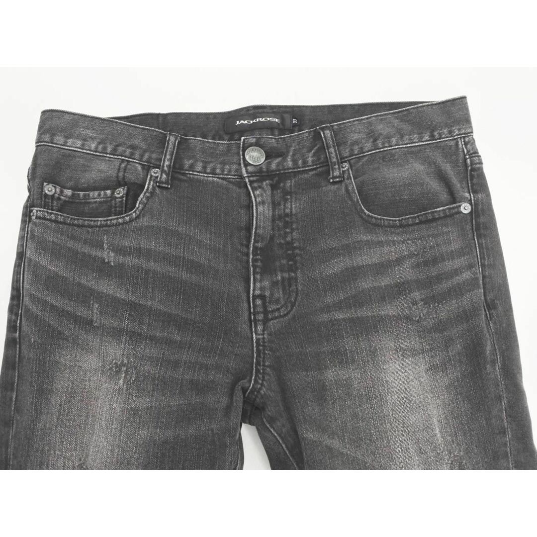 JACKROSE(ジャックローズ)のJACKROSE ジャックローズ ダメージ加工 スキニー デニムパンツ size33/黒 ■■ メンズ メンズのパンツ(デニム/ジーンズ)の商品写真