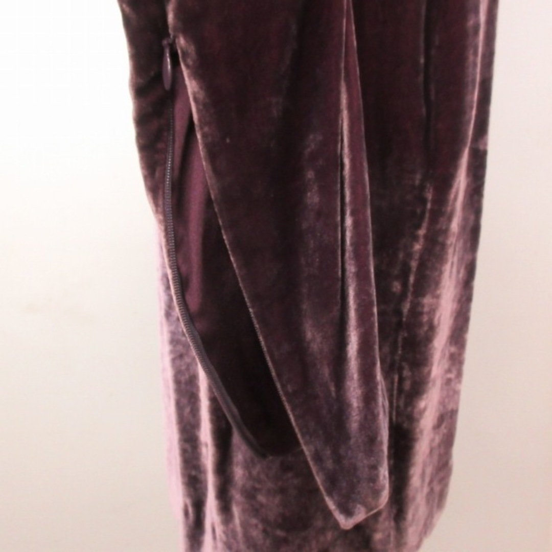 ラルフローレン パープルレーベル ベロア ワンピース ひざ丈 国内正規 紫 2 レディースのワンピース(ひざ丈ワンピース)の商品写真