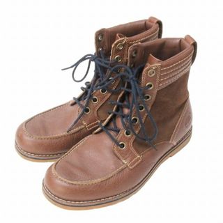 ティンバーランド(Timberland)のティンバーランド レースアップブーツ レザー ロゴ 茶 26.5cm(ブーツ)