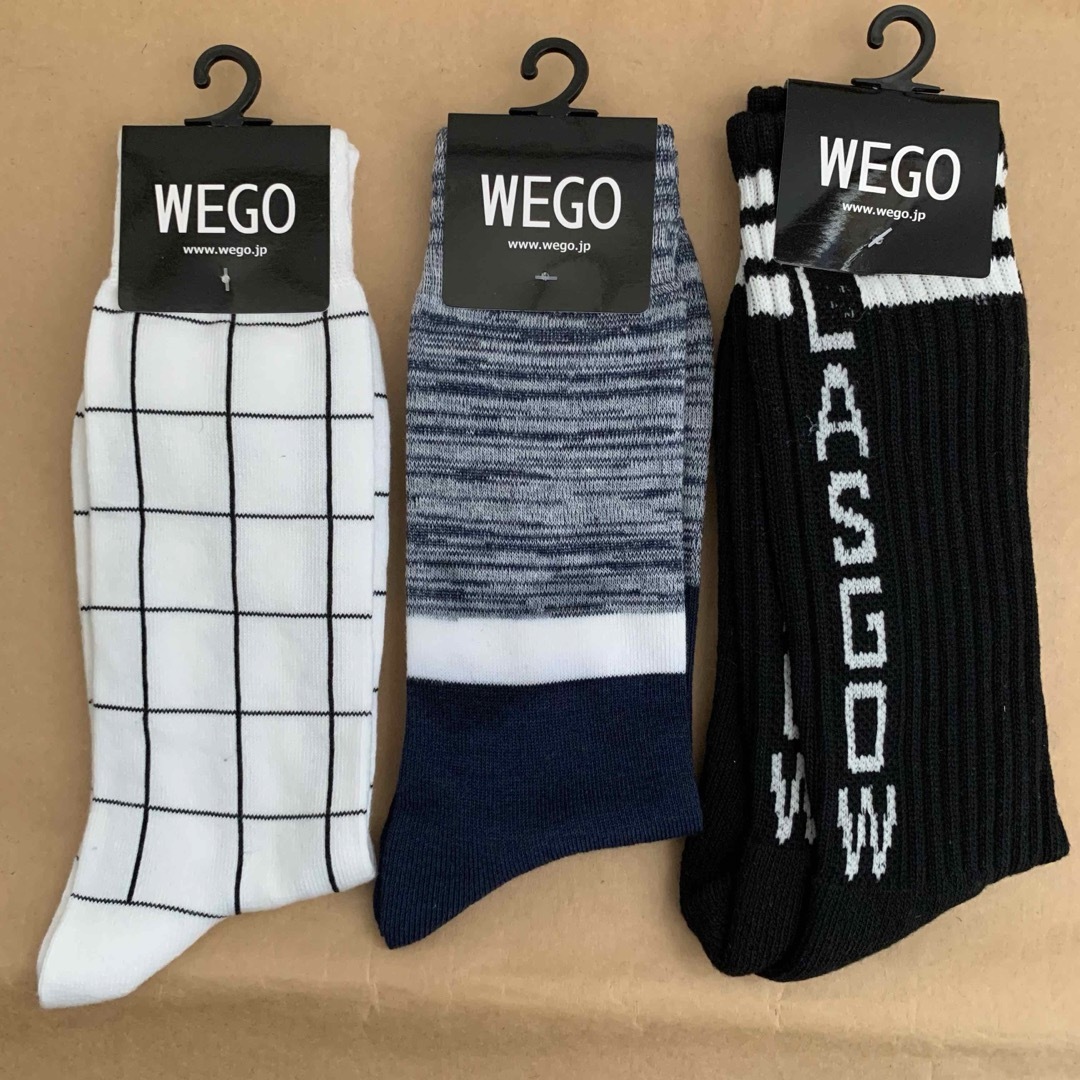 WEGO(ウィゴー)のWEGO メンズソックス 3足 メンズのレッグウェア(ソックス)の商品写真