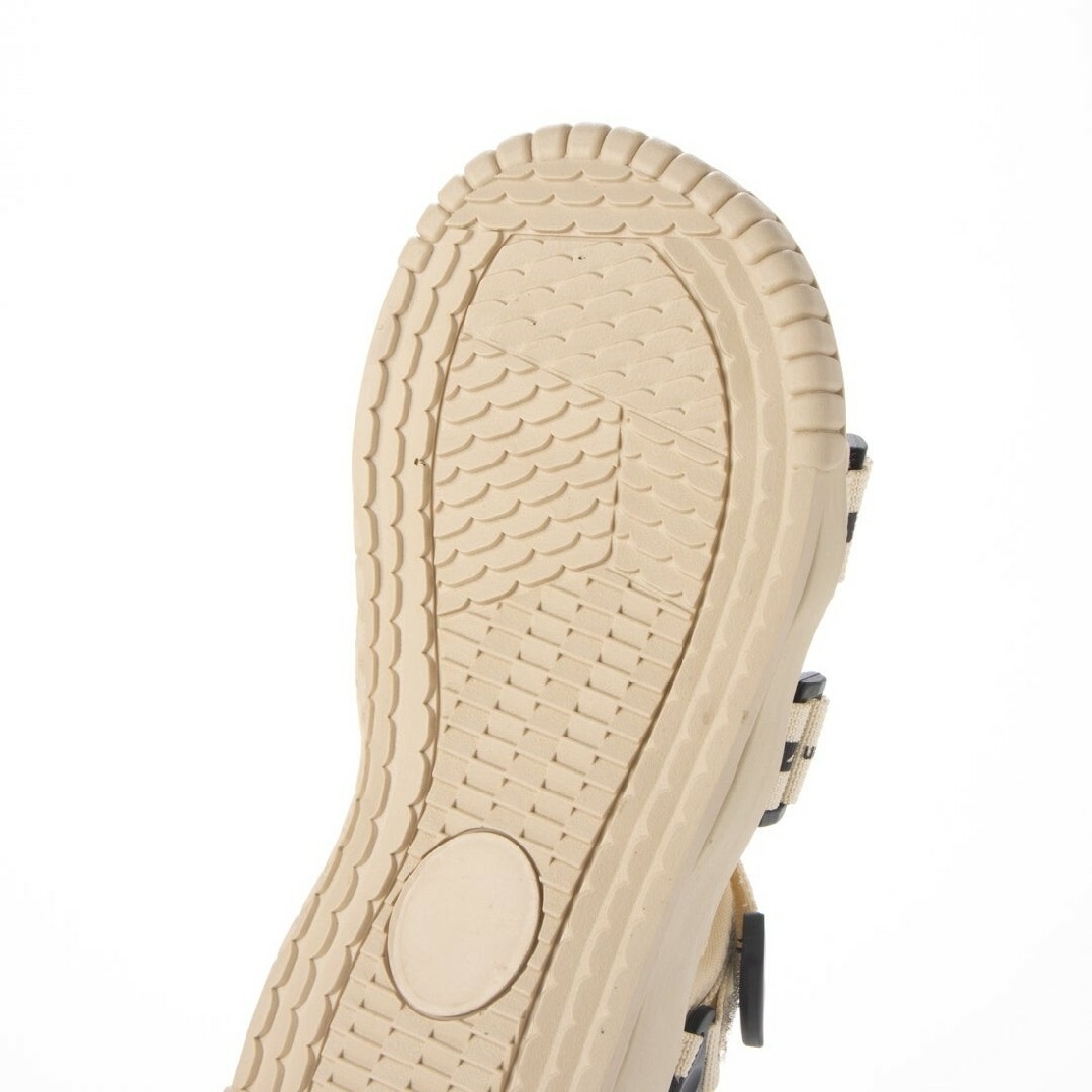moz(モズ)の新品 moz モズ ロゴデザイン ベルト スポーツサンダル  M アイボリー レディースの靴/シューズ(サンダル)の商品写真