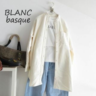 blanc basque - 新品　BLANC basque ブランバスク　パールボタン　シャツワンピース