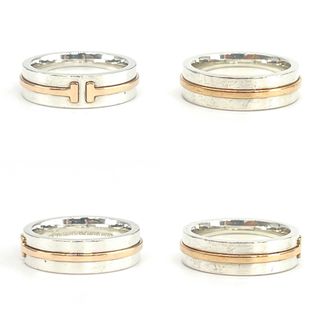 Tiffany & Co. - ティファニー T ナローリング SV925 K18 コンビ 約14 Tiffany & Co. - ティファニー T ナローリング SV925 K18 コンビ 約14