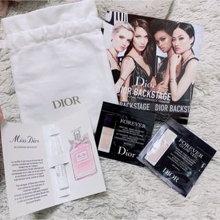 ディオール(Dior)のDIOR ディオール　サンプル　香水　巾着　スキンフォーエヴァー　バックステージ(サンプル/トライアルキット)