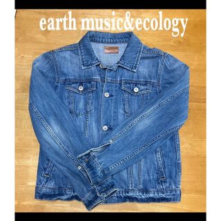 earth music & ecology - デニムジャケット　ジージャン　Gジャン　ブルー　　レディース　Lサイズ