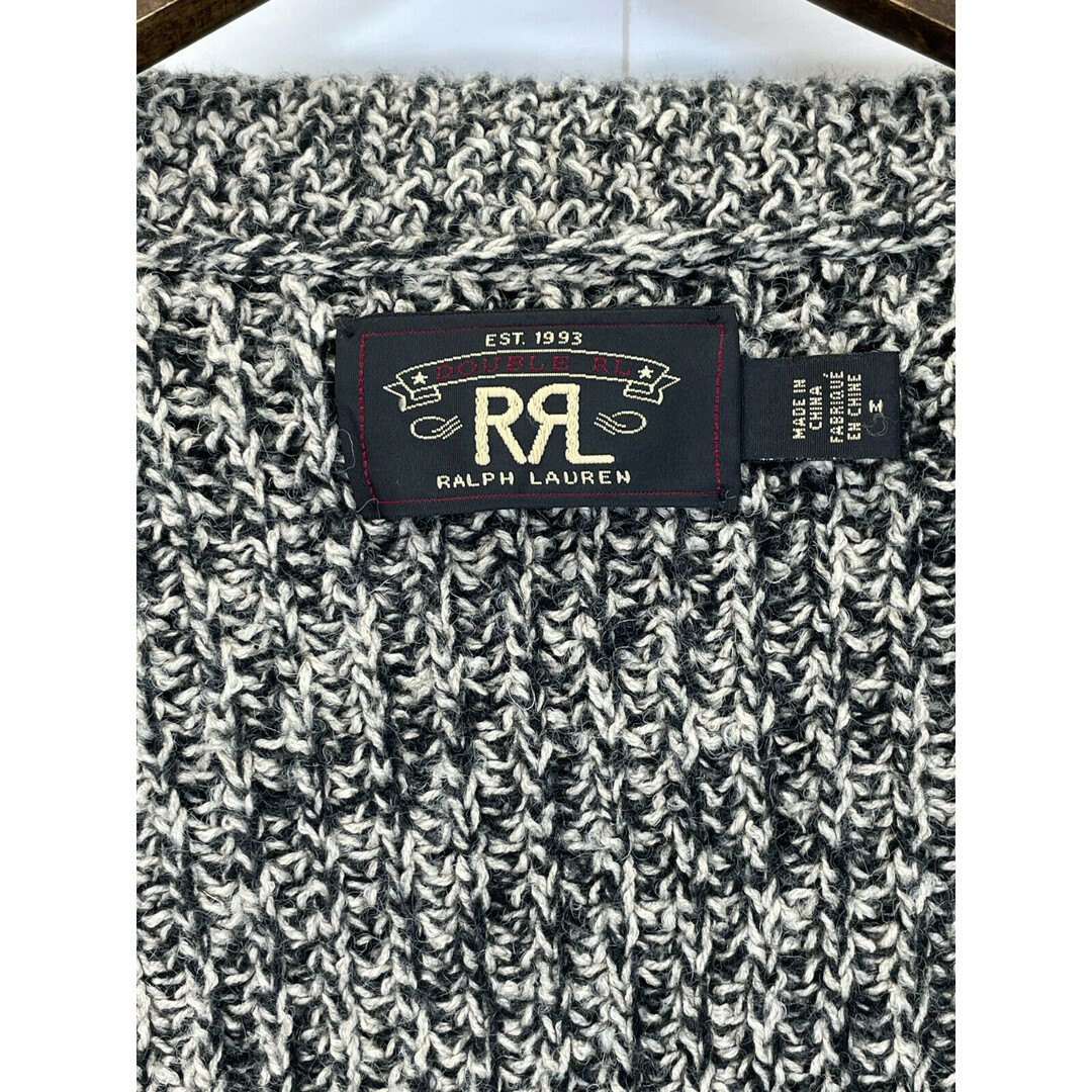 RRL(ダブルアールエル)のダブルアールエル グレー コットン×ウール×リネン ショールカラー ニットカーディガン M メンズのトップス(カーディガン)の商品写真