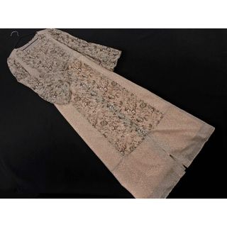 mystic - mystic ミスティック シフォン 花柄 切替 ワンピース size160-165/ピンク ■◇ レディース