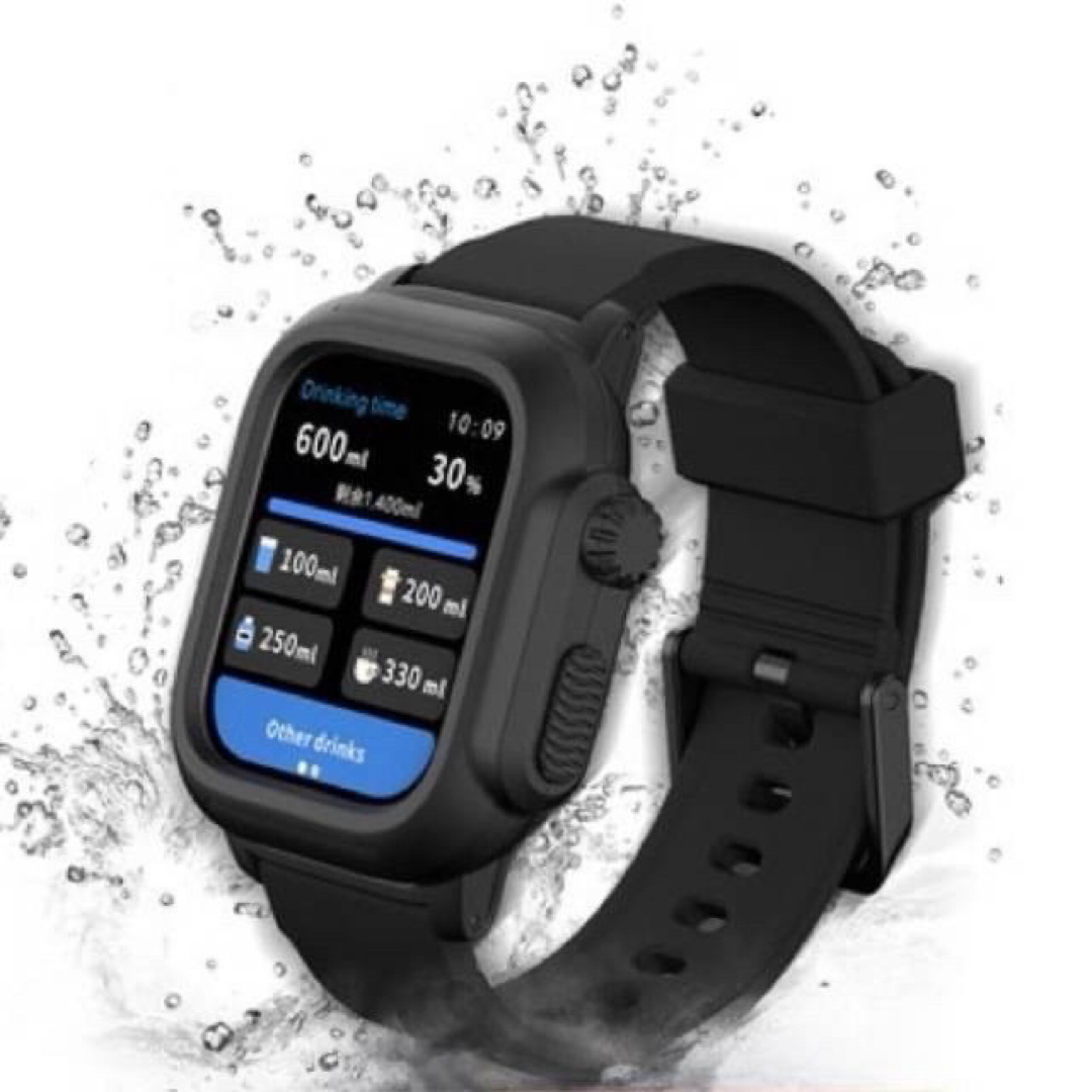 Applewatch カバーバンド ブラック 40mm 防水 保護ケース メンズの時計(ラバーベルト)の商品写真