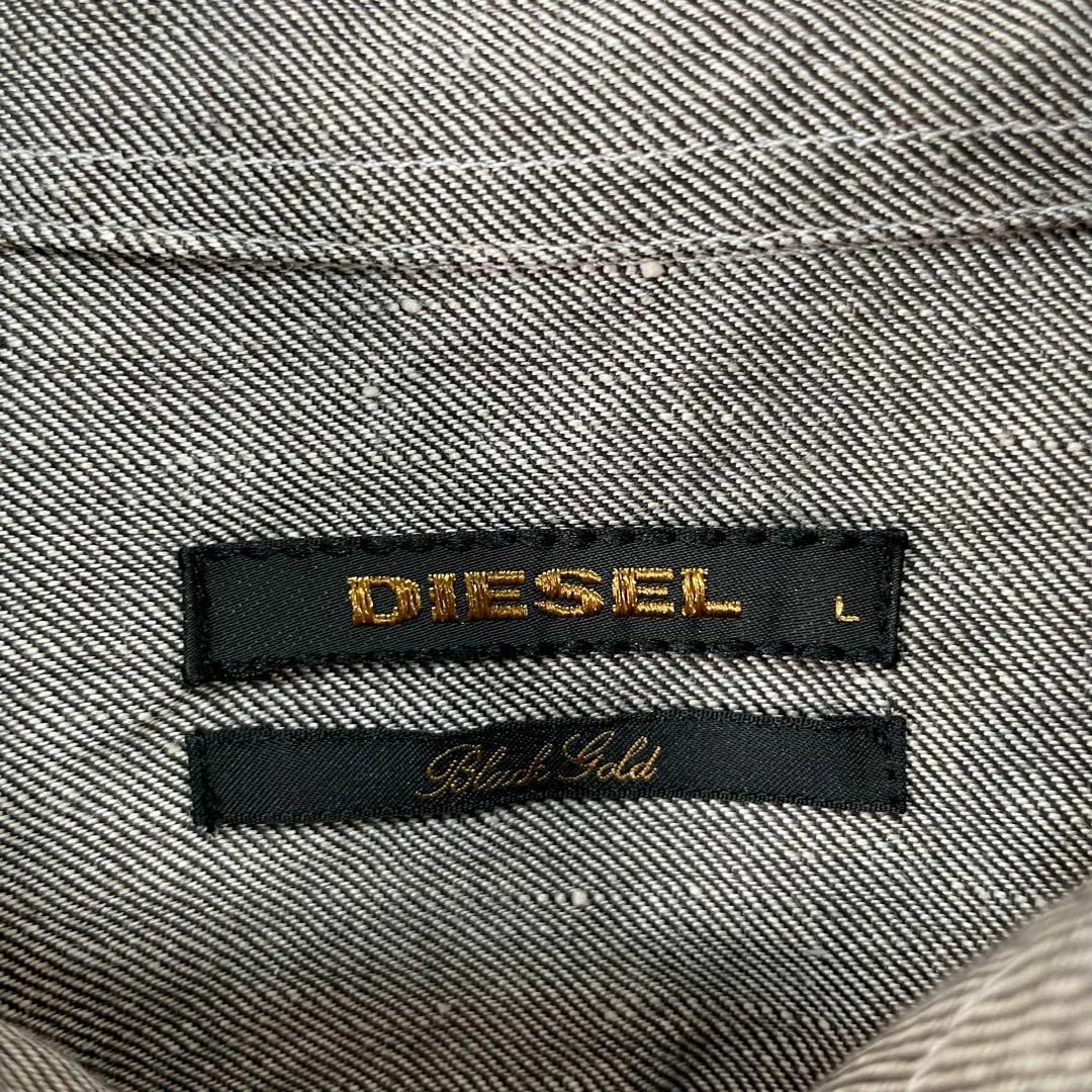 DIESEL(ディーゼル)の希少 DIESEL BLACK GOLD 綿麻 シャツ 長袖 リネン 無地 メンズのトップス(シャツ)の商品写真