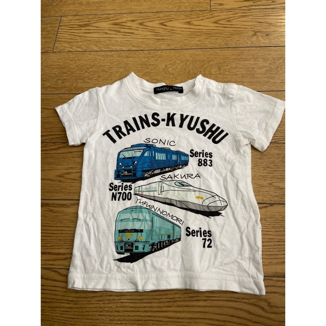 電車　Tシャツ　90cm キッズ/ベビー/マタニティのキッズ服男の子用(90cm~)(Tシャツ/カットソー)の商品写真