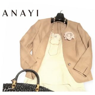 アナイ(ANAYI)のANAYI✨リネン調バスケットノーカラージャケット(ノーカラージャケット)