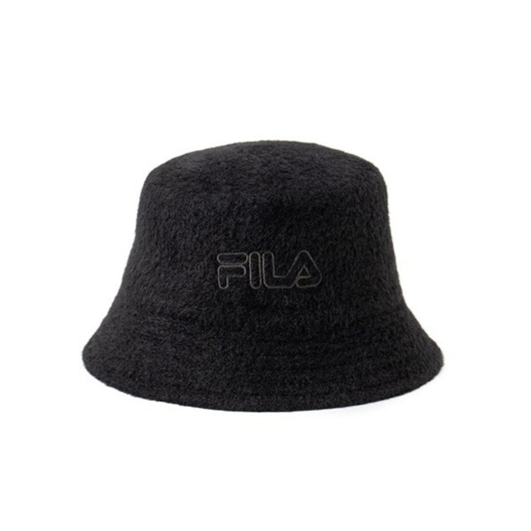 FILA(フィラ)のFILA フィラ フェザーヤーン バケットハット ブラック 黒 レディースの帽子(ハット)の商品写真