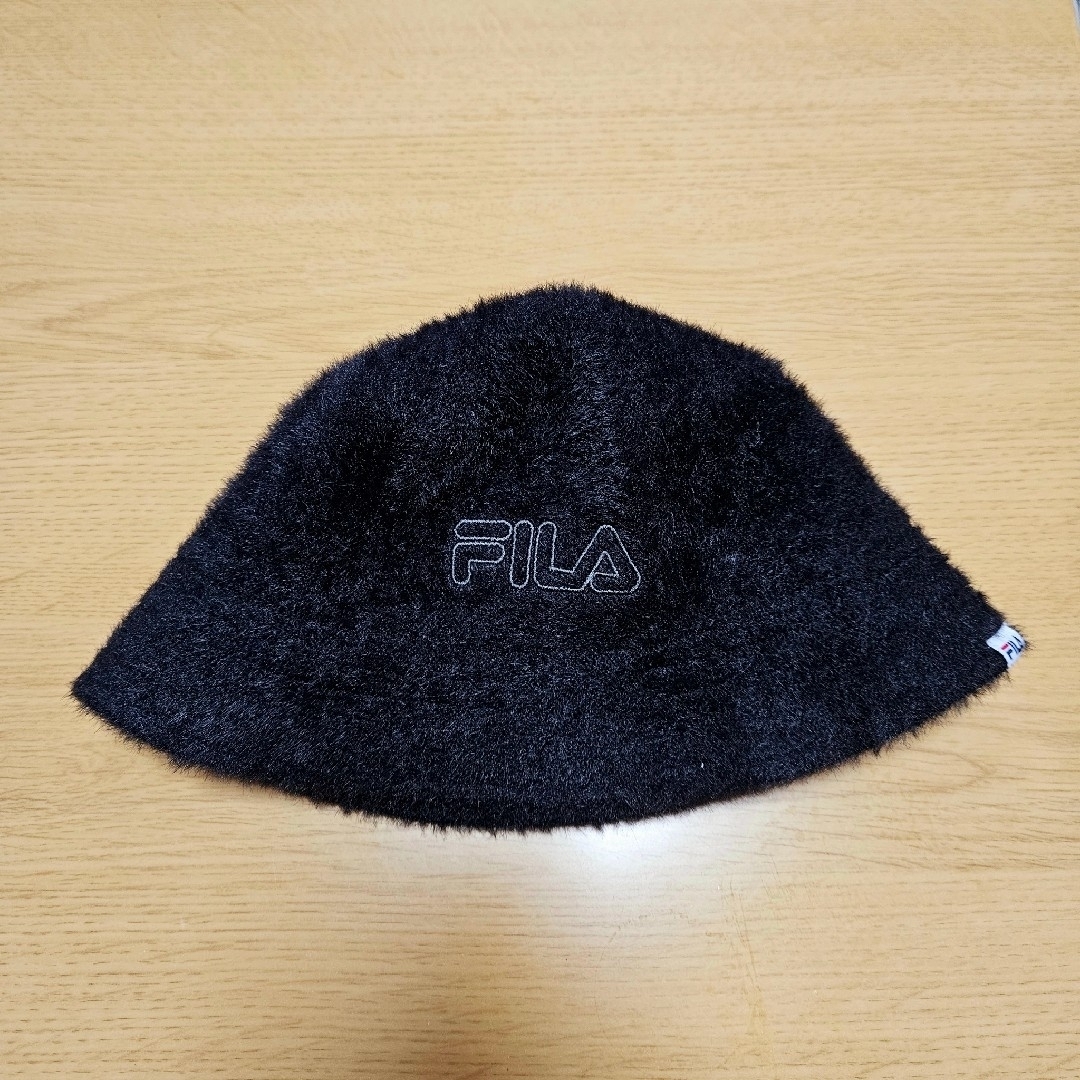 FILA(フィラ)のFILA フィラ フェザーヤーン バケットハット ブラック 黒 レディースの帽子(ハット)の商品写真