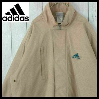 アディダス(adidas)の【希少色】アディダス ブルゾン 中綿 入手困難 一点物 刺繍ロゴ ベージュ XL(ブルゾン)