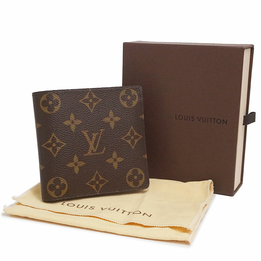 LOUIS VUITTON(ルイヴィトン)のルイ ヴィトン ポルトフォイユ マルコ 二つ折り財布 モノグラム ブラウン 茶 ゴールド金具 M61675 箱付 LOUIS VUITTON（新品・未使用品） メンズのファッション小物(折り財布)の商品写真