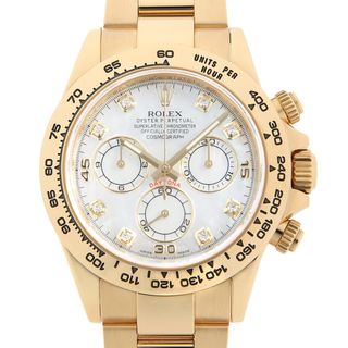 ロレックス(ROLEX)のロレックス コスモグラフ デイトナ 8Pダイヤ 116508NG ホワイトシェル ランダム番 メンズ 中古 腕時計(腕時計(アナログ))