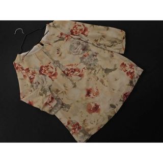 ストロベリーフィールズ シフォン 花柄 ブラウス シャツ size2/ベージュ ■◇ レディース