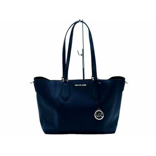 マイケルコース(Michael Kors)のマイケルコース ポーチ付き レザー トート バッグ 紺 ■■ レディース(トートバッグ)